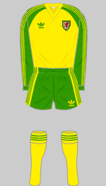 wales change kit 1980